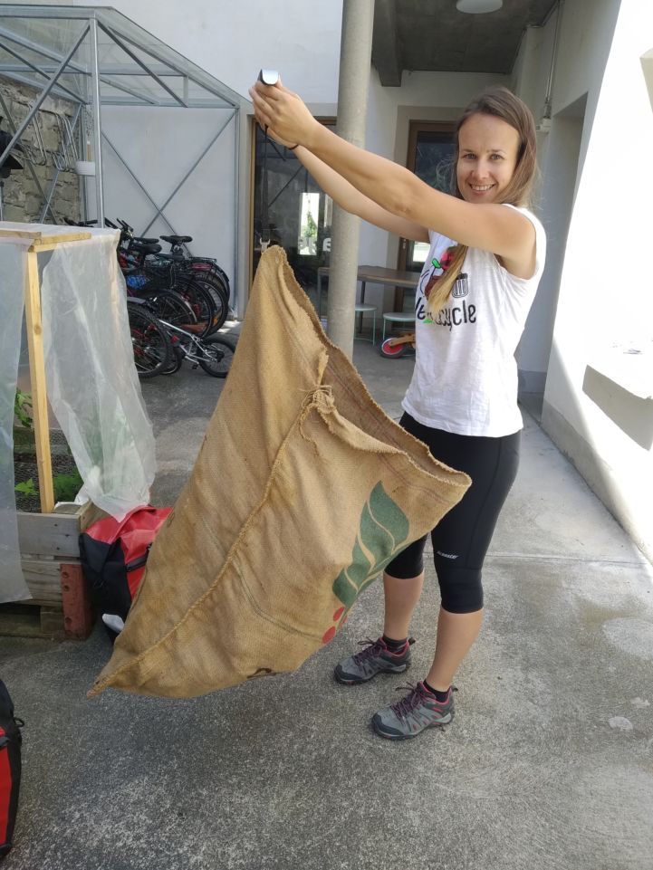 Weighing the plastic at the end of the day, Freiburg in Switzerland.jpg