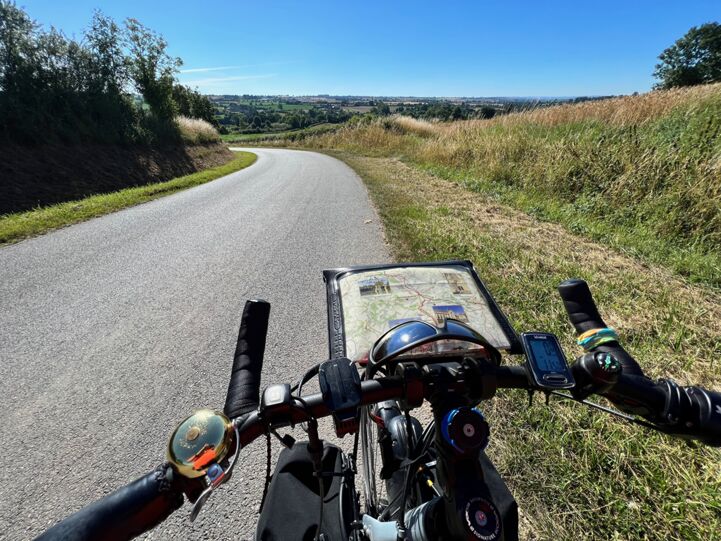 Cycling along the Avenue Verte