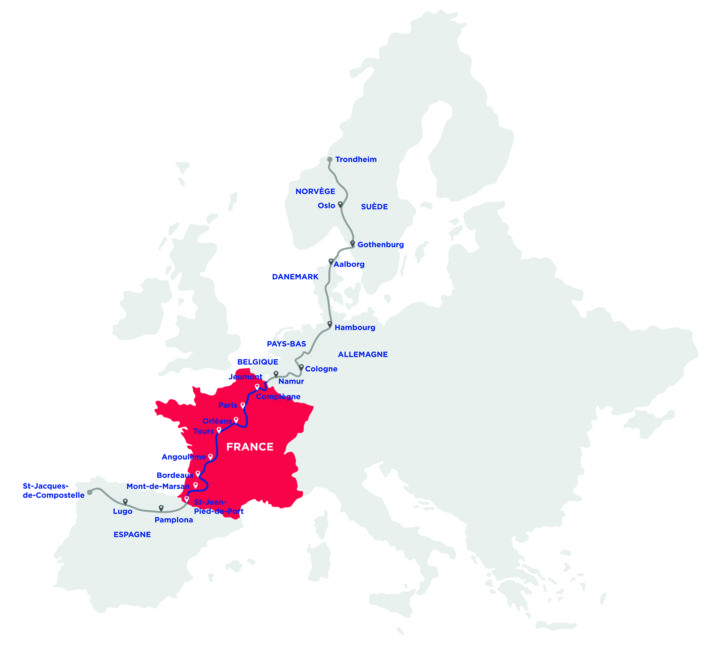 EuroVelo 3 map ©La Scandibérique