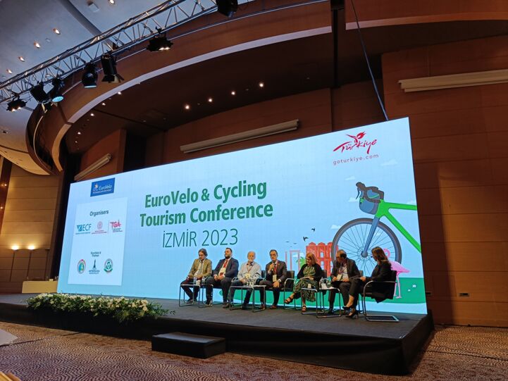 The second plenary session at the EuroVelo & Cycling Tourism Conference 2023.