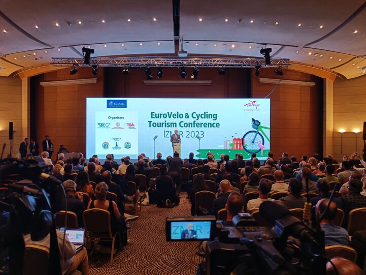 The Minister of Culture and Tourism of the Republic of Türkiye, Mehmet Nuri Ersoy, opens the EuroVelo & Cycling Tourism Conference 2023.