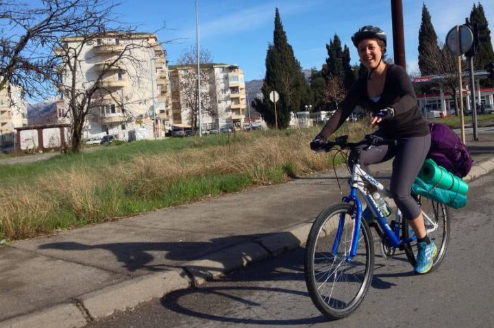 Cat biking on EuroVelo 8 ©Dave's travel pages