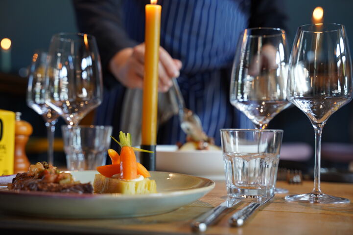 Restaurants along the Meuse River in the Netherlands offer menus based on what the season and the Meuse Valley have to offer.
