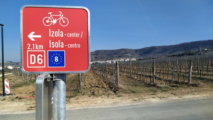 EuroVelo 8 signs in Slovenia