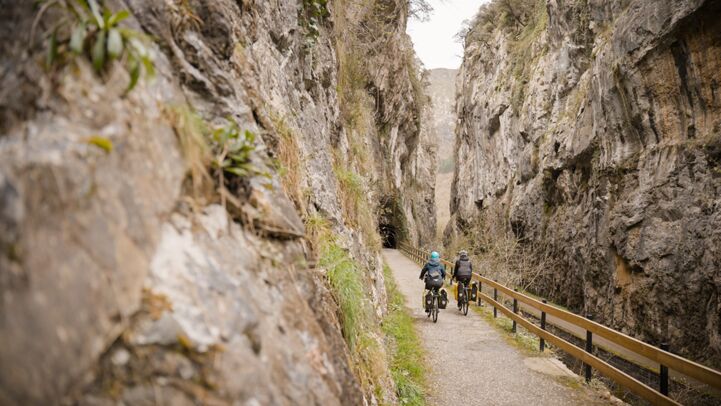 Cycling in Asturias.