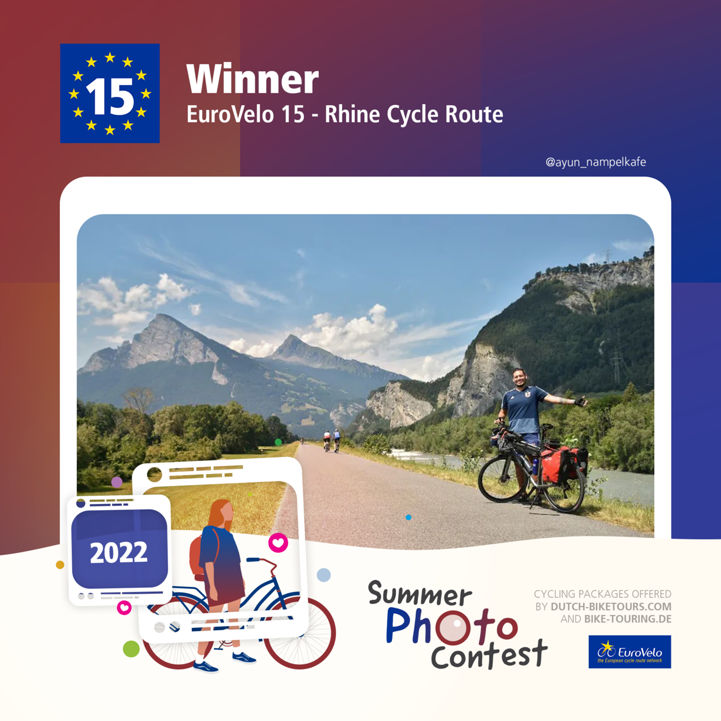 Summer Photo Contest 2022 - winning picture in Sargans, Switzerland, along EuroVelo 15 - Rhine Cycle Route