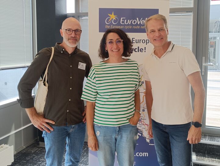 Jesper Pørksen Marie Sécretant and Frank Hofmann, re-elected EuroVelo Council Members.