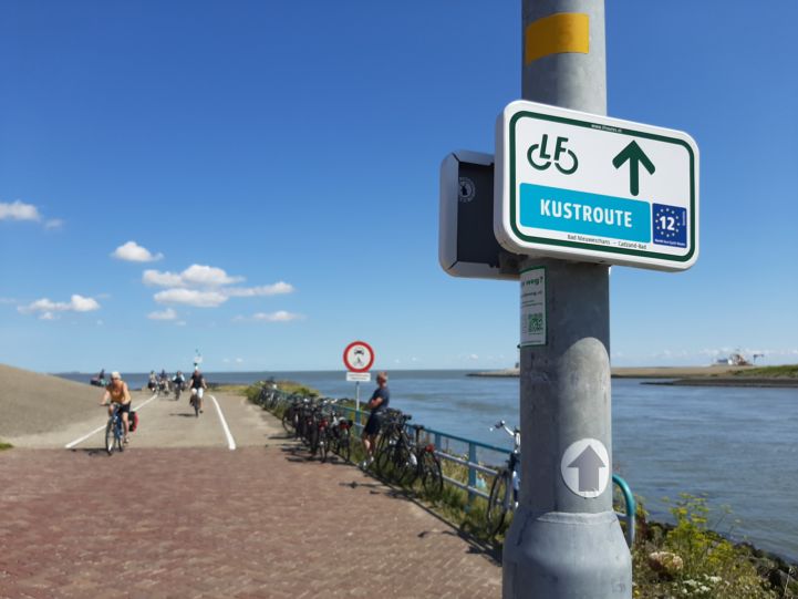 EuroVelo 12 signs in the Netherlands.