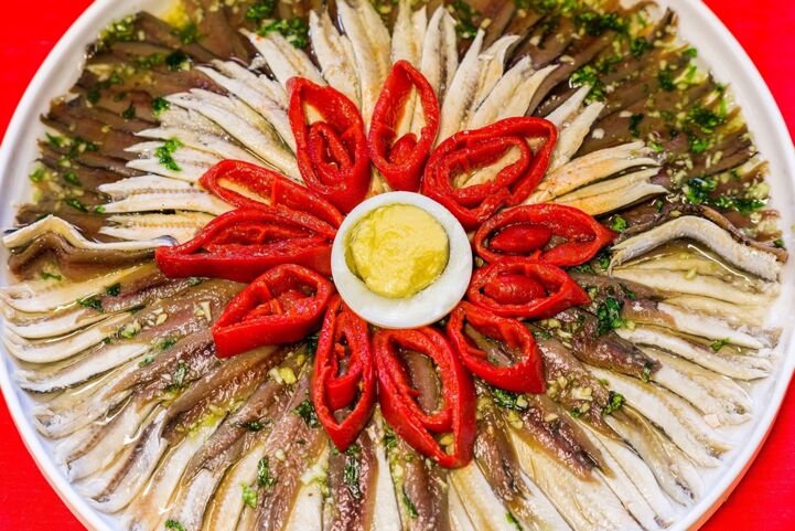 Anchovies and Bell Pepper Salad. Photo: JC Milhet