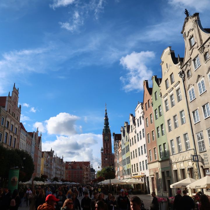 Gdansk, Poland - EuroVelo 10 - Baltic Sea Cycle Route.