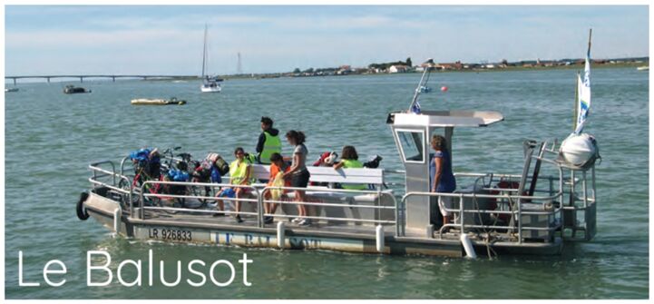 Ferry boat providing cyclists a safe crossing of the Seudre estuary