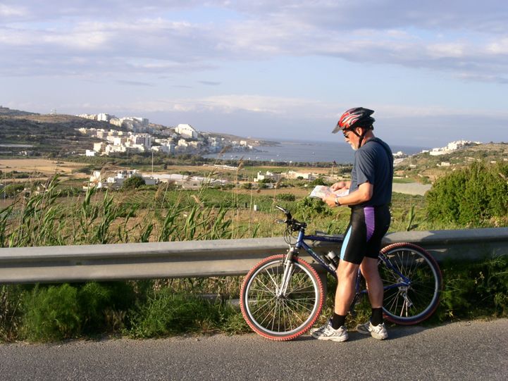Jens Erik Larsen biking on EuroVelo 7 - Sun Route in Malta.