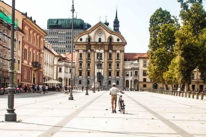 Cycling in Ljubljana, Slovenia