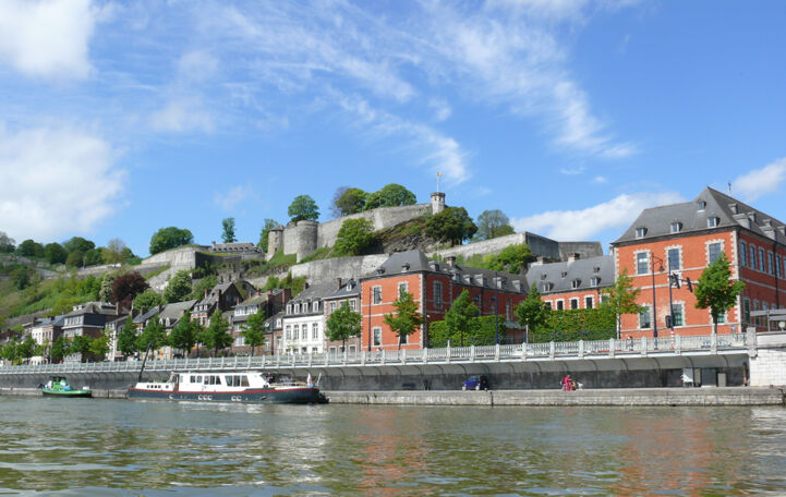 The Citadelle of Namur as seen from the Meuse river.