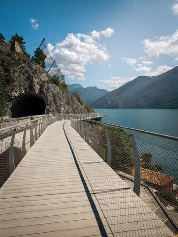 The hanging cycle path, Limone sul Garda, Italy