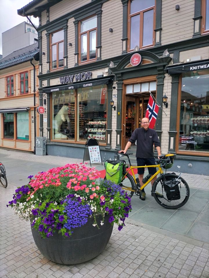 Tromsø highstreet, along EuroVelo 1 - Atlantic Coast Route.