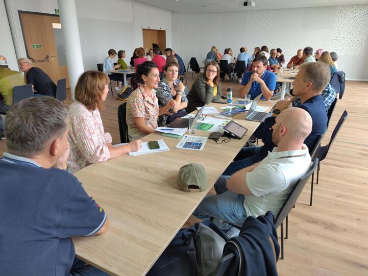 Discussion tables at the EuroVelo General Meeting 2025.