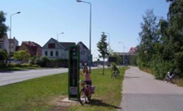 EuroVelo 7– Sun Route. German section, counting site Am Strande: managed by Hansestadt Rostock