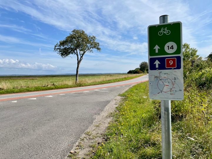 Sign at pilot location of the future Danish Recreational Network