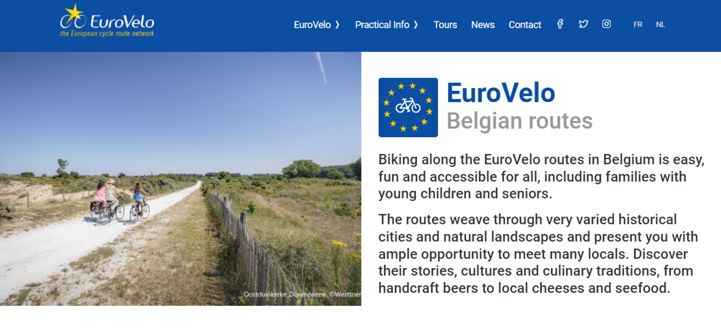 EuroVelo Belgium trilingual website