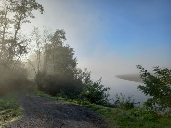 Morning mist on the Loire near Sancerre