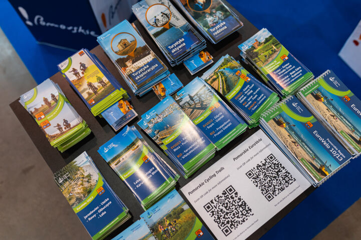 Brochures and promotional materials about the local stretches of EuroVelo routes.