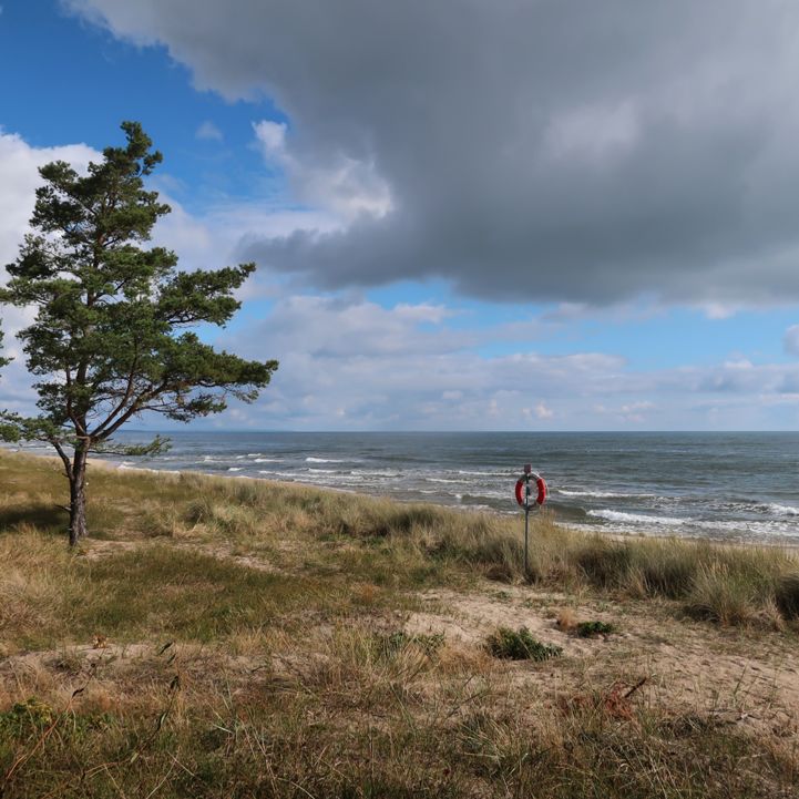 Windy beach near to EuroVelo 10 - Baltic Sea Cycle Route