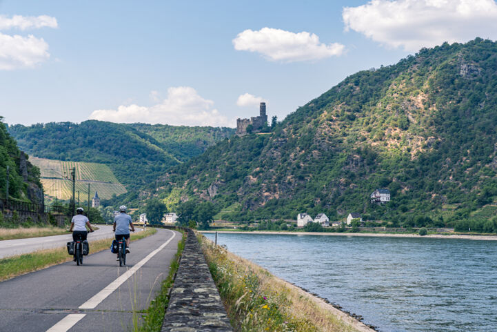 Upper Middle Rhine Valley, view on Burg Maus © Maximilian Semsch / Romantischer Rhein Tourismus GmbH, CC BY SA 4.0