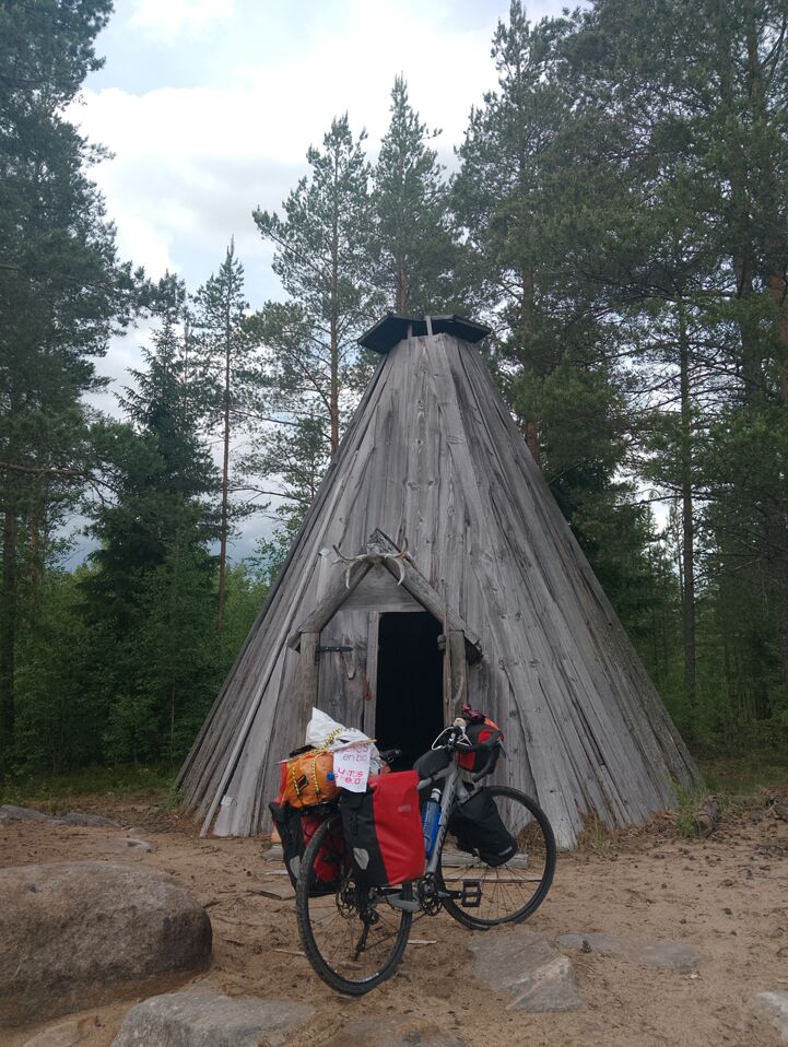 A wooden hut near Vaasa in Finland