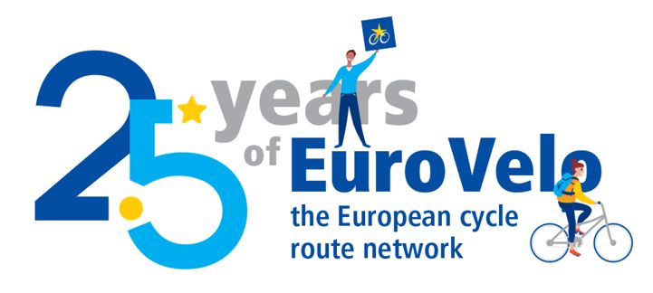 25 years EuroVelo - logo with cyclists
