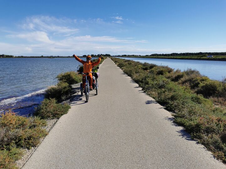 EuroVelo 8 - Mediterranean Route, close to Le Grau-du-Roi