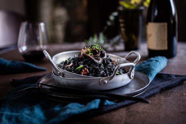 Black Risotto with Cuttlefish. Photo: Maja Danica Pecanic/CNTB