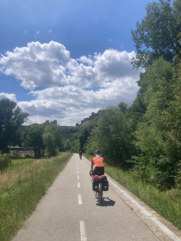 Cycling between Vienna and Bratislava.