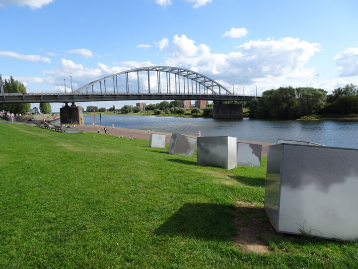 The John Frost Bridge in Arnhem, what was the 'Bridge too far' in World War II. PIeter Delicaat, CC BY-SA 4.0